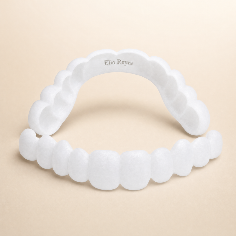 Elio Reyes clip-on veneers, upper and lower set